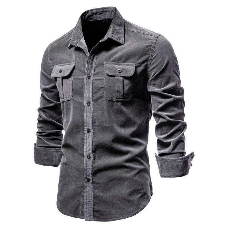 Camisa Australiana de Algodón – Estilo Atemporal gris