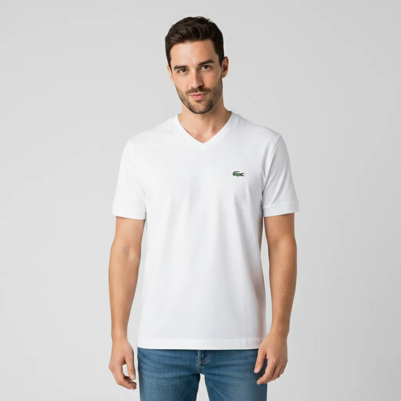 Pack x5 Remeras Cuello en V Lacoste Hombre Algodón Premium™