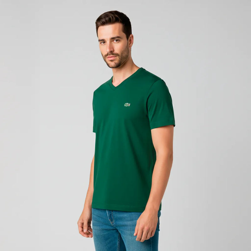 Pack x5 Remeras Cuello en V Lacoste Hombre Algodón Premium™