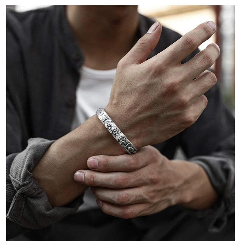Pulsera Pixiu de Plata 925 – Talismán de Riqueza